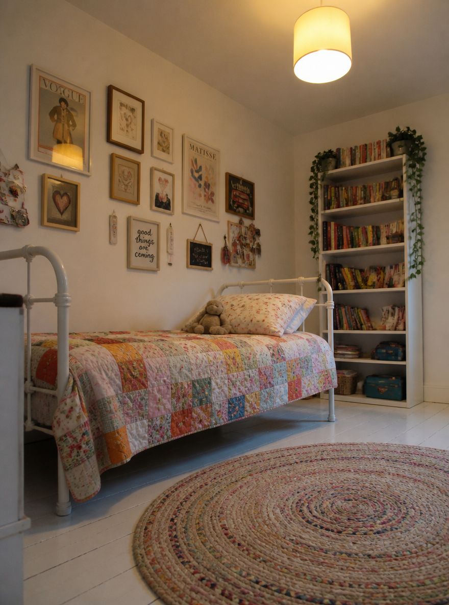 Muro de galería sobre cama de estructura metálica