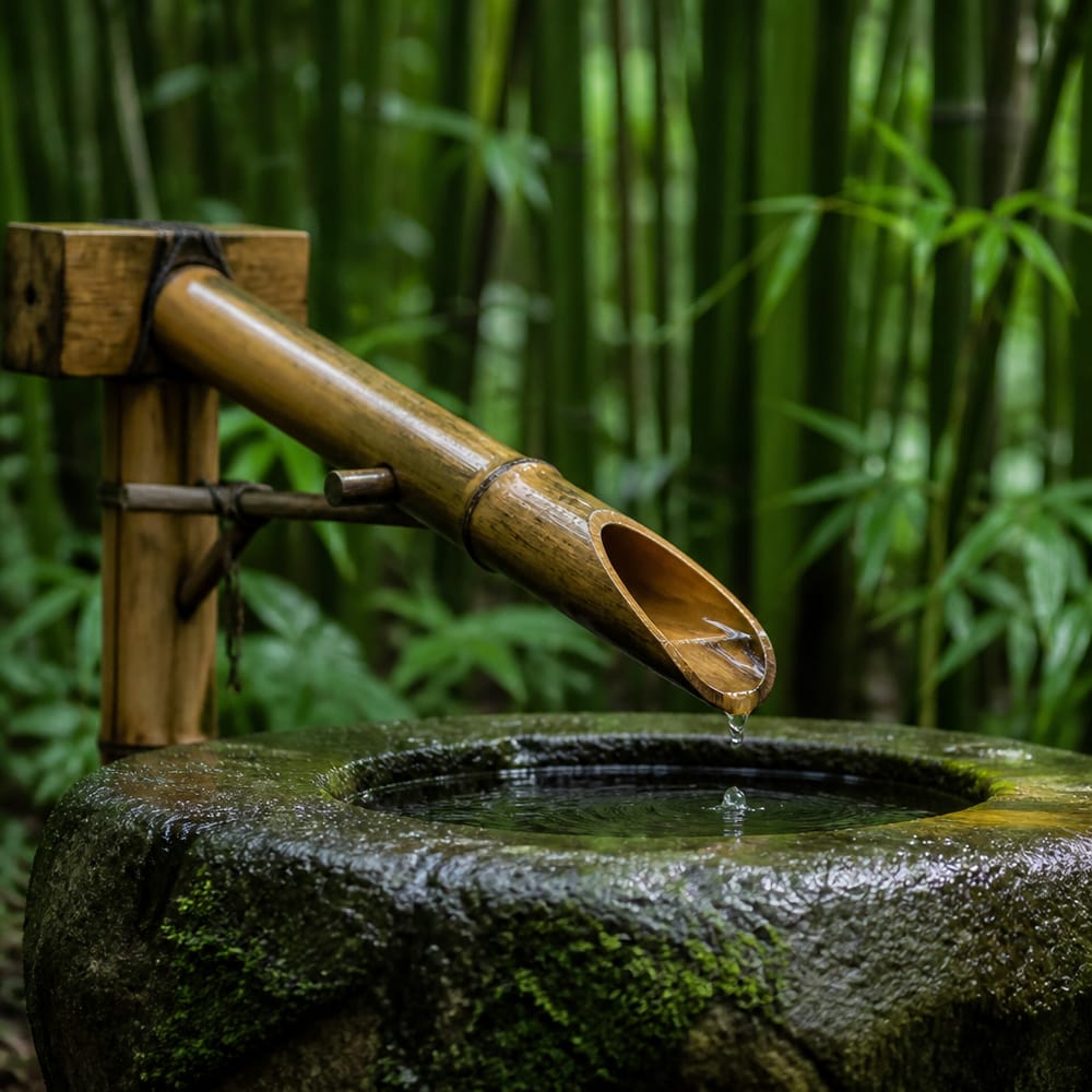 竹管放水后重新注满