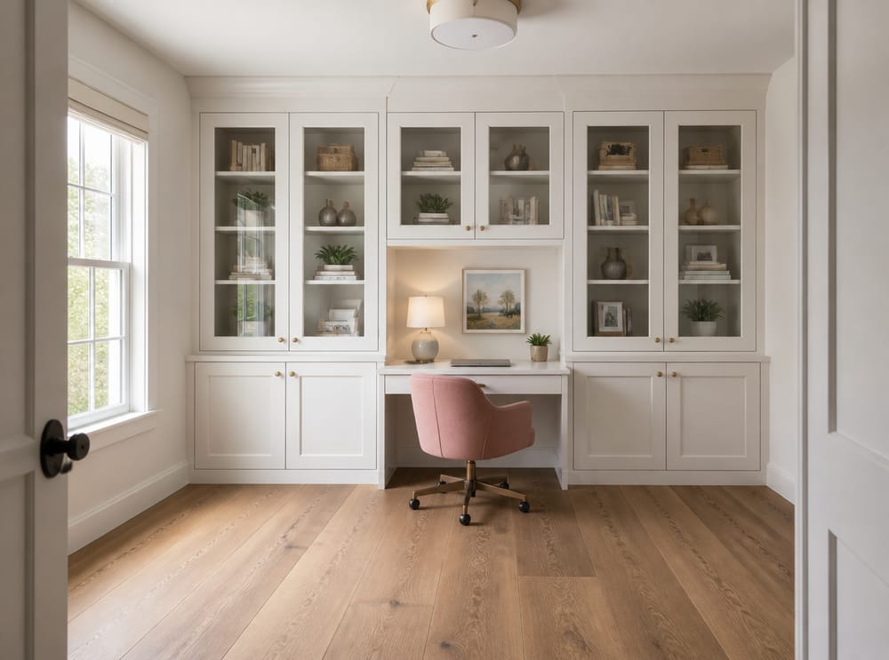 Mueble empotrado estilo shaker con superficie extraíble