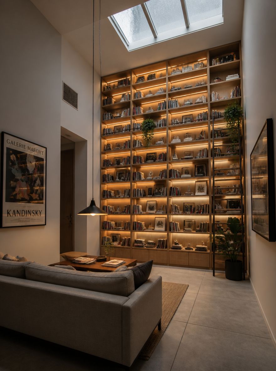 Mensole integrate con strisce LED incorporate