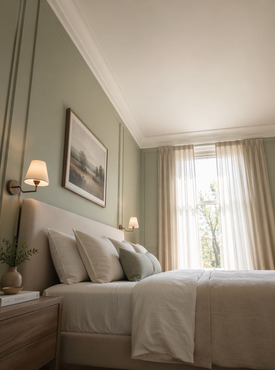 Apliques para leer y cortinas hasta el suelo