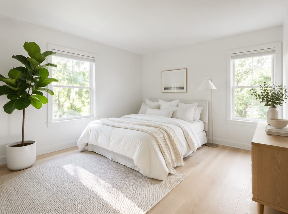 Letto ad angolo, ficus lira di fronte