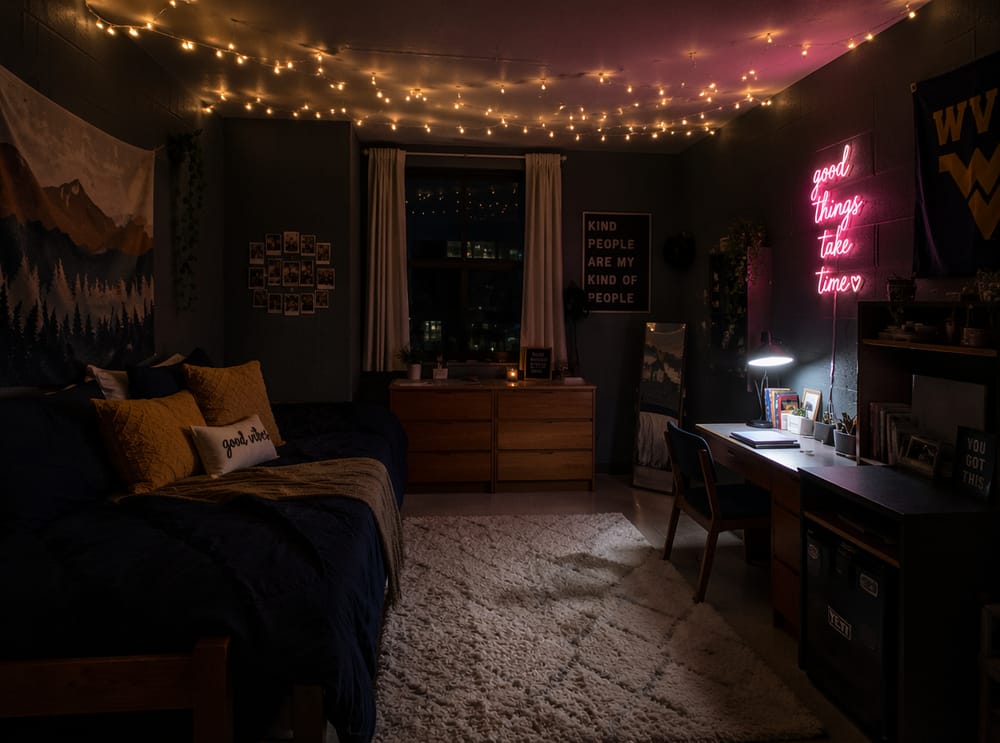 Světýlka a neon pro večerní atmosféru