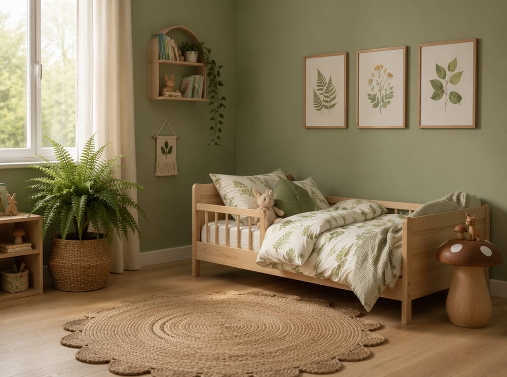 Cuarto temático de naturaleza con galería botánica