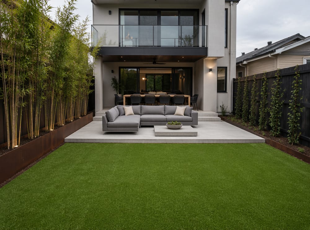 Trois espaces distincts du fond de jardin jusqu’à la maison