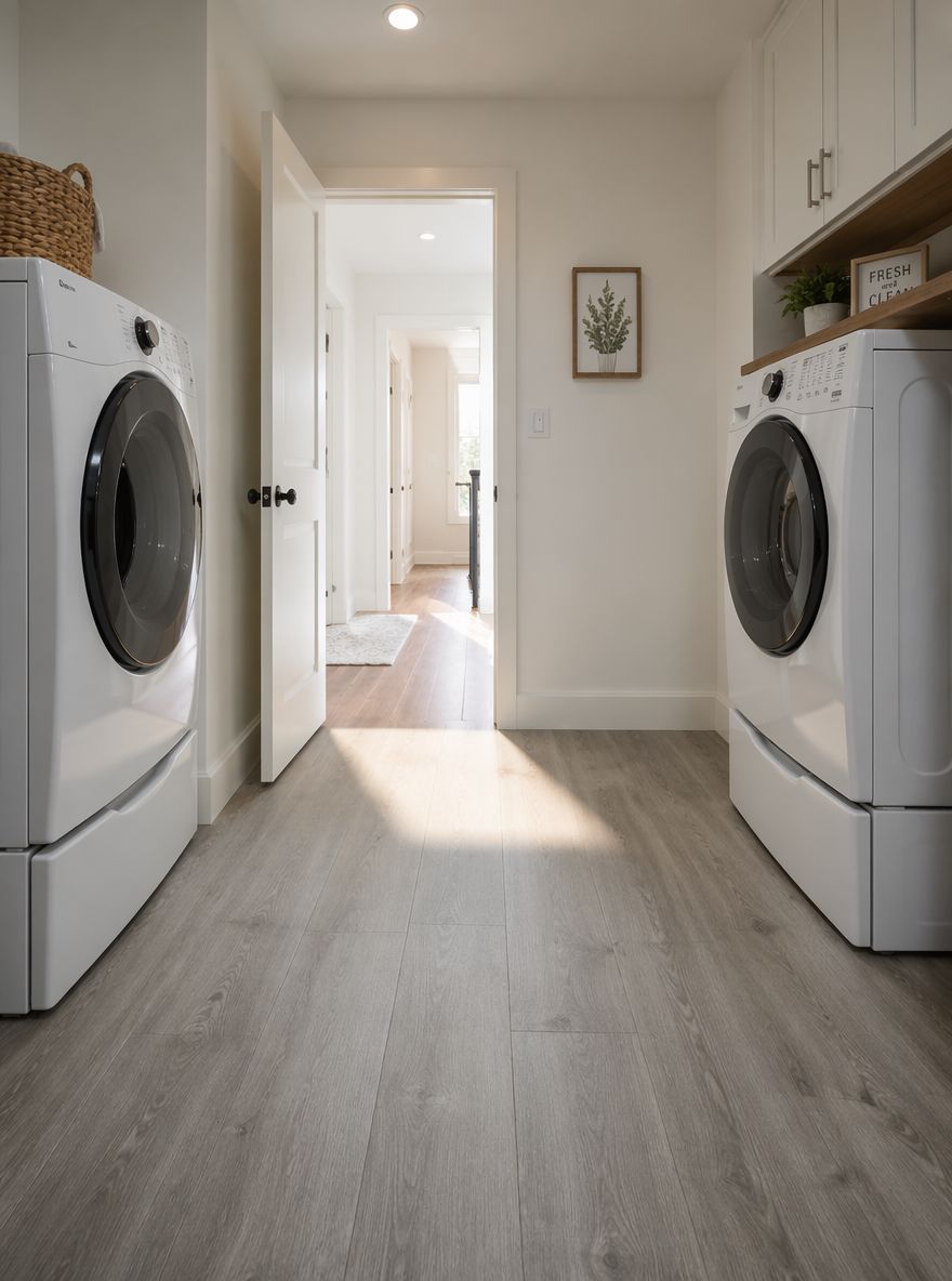 Vinilico grigio driftwood che conduce verso la porta