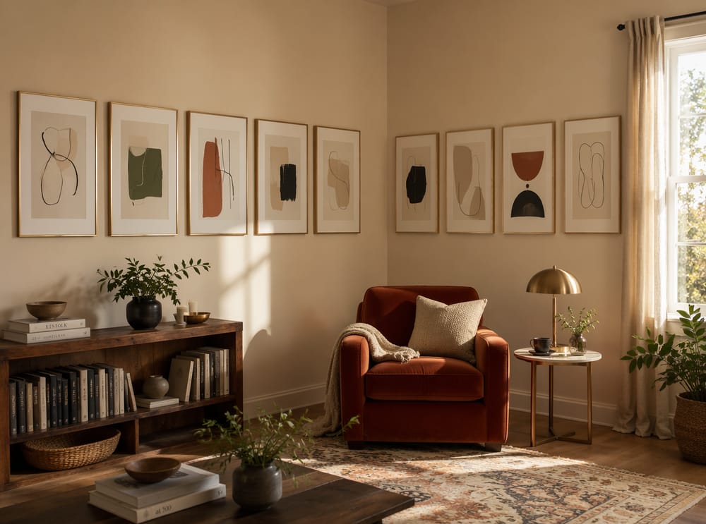 Composizione galleria che avvolge un angolo interno