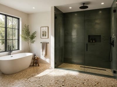 Ideas para baños verde oscuro que transmiten calma, no oscuridad
