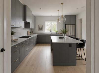 Ideas para Cocinas Grises que Superan a las Blancas