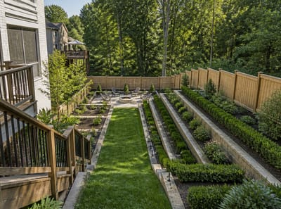 Jardín en Pendiente Descendente: Cómo Aprovechar al Máximo el Desnivel