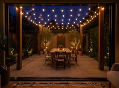 Ideas de Luces de Guirnalda que Transforman Tu Patio