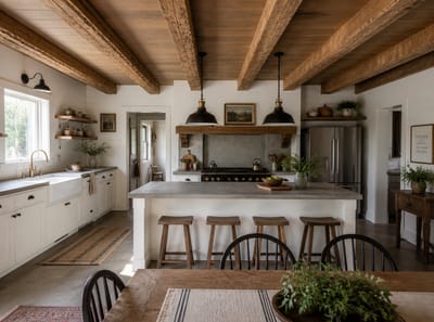 Ideas para Techos de Cocina que Unen Todo el Espacio