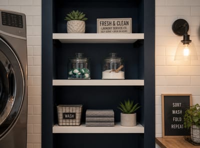 Laundry Room Shelving Ideas That Put Every Inch to Work