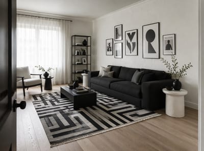 Ideas para Salas en Blanco y Negro que Destacan por Sí Solas