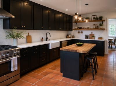 Armarios de Cocina Negros: Audaces Sin Exceso