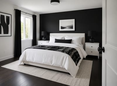 Ideas para Dormitorios en Blanco y Negro: Elegancia con Menos