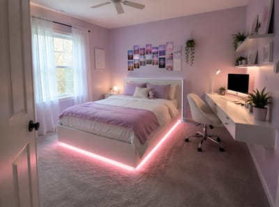 Ideas para Dormitorios Juveniles de Chicas con Luces LED que Realmente Funcionan