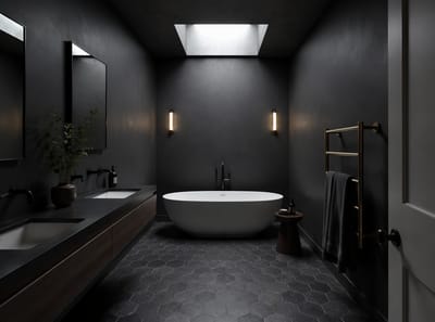 Ideas para Baños Oscuros con Estilo Sin Sentirse Pesados