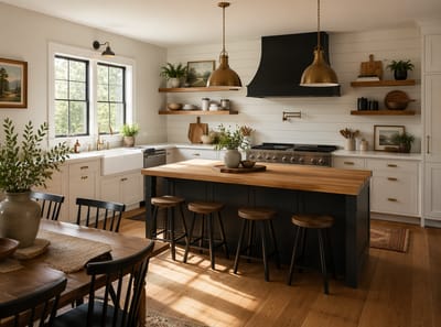 Ideas para Cocinas Modernas de Estilo Rústico que Equilibran Calidez y Funcionalidad