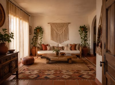 Ideas para Salones Boho que se Sienten Auténticos, No Decorados
