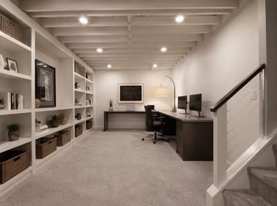 Ideas para Oficinas en Sótanos que Harán que Realmente Quieras Trabajar Allí
