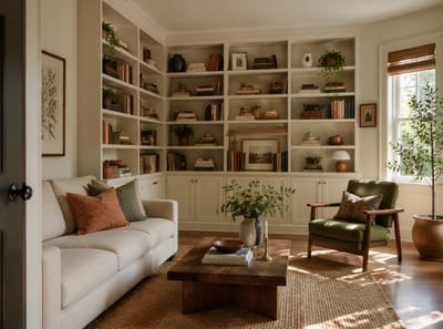 Ideas para Rincones de la Sala que Aprovechan Espacios Muertos