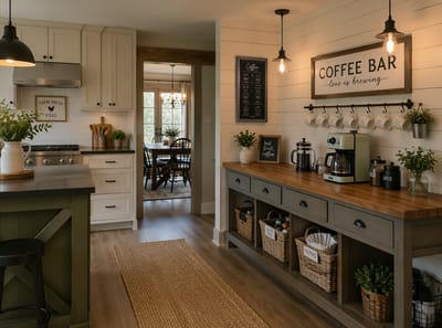 Ideas para barra de café en la cocina que realmente merecen su espacio