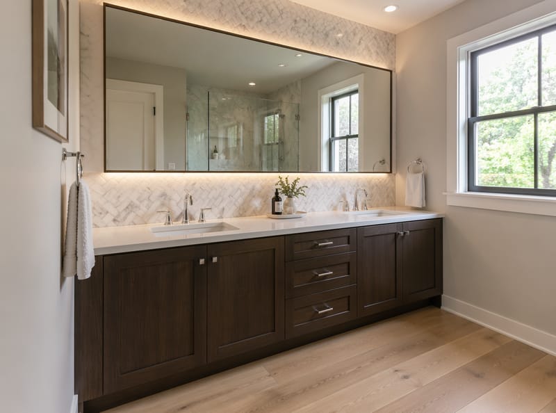 Idee per Paraschegna del Bagno che Fanno Molto di Più che Coprire il Muro