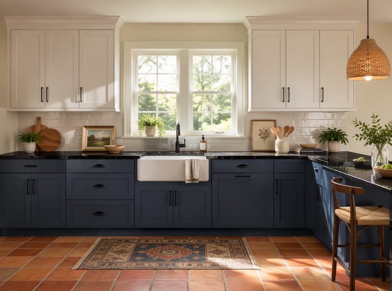 Ideas para Gabinetes de Cocina Azules que Funcionan en tu Espacio