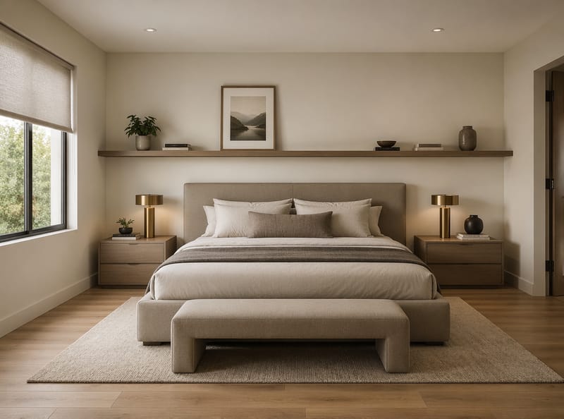 洗練と安らぎに満ちたモダン寝室のアイデア