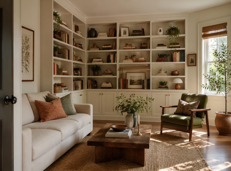 Ideas para Rincones de la Sala que Aprovechan Espacios Muertos